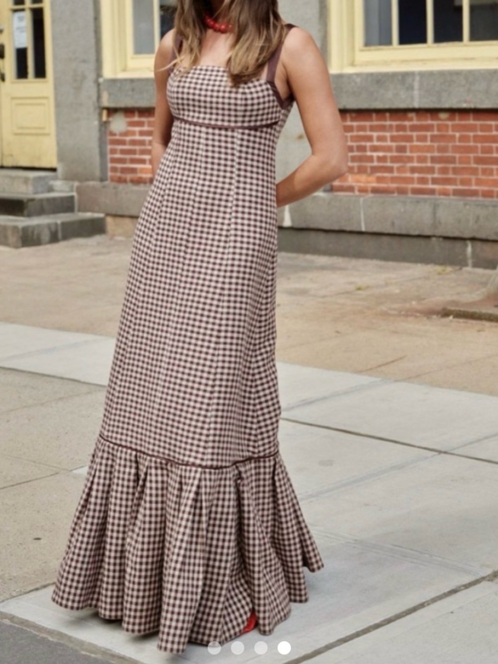 Couper brown gingham dress